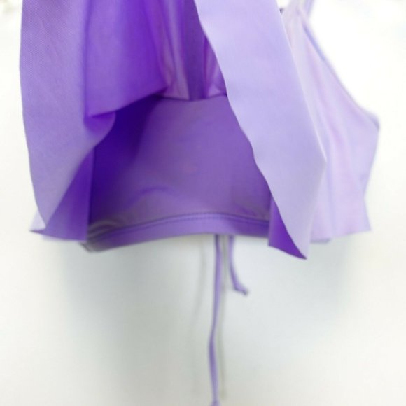 CALIFORNIA SUNSHINE Women's Lavender Bikini Top D/DD‎ Swimwear Ruffle Strappy - Picture 6 of 13